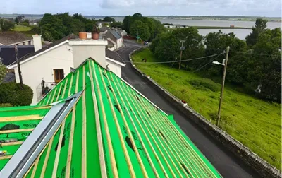 EPDM flat roofing, modern build